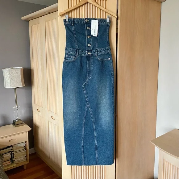 NEW Zara denim midi dress - Picture 8 of 16